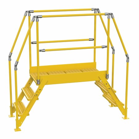 VESTIL Cross-Over Ladder, 3 Step, 28 H, 38 W COL-3-26-33